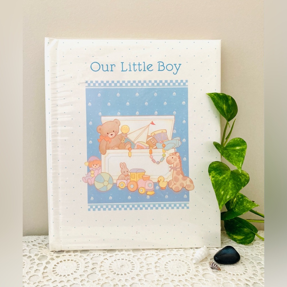 Vintage Hallmark Baby Book - Our Little Boy - Memory Book Keepsake Album Retro